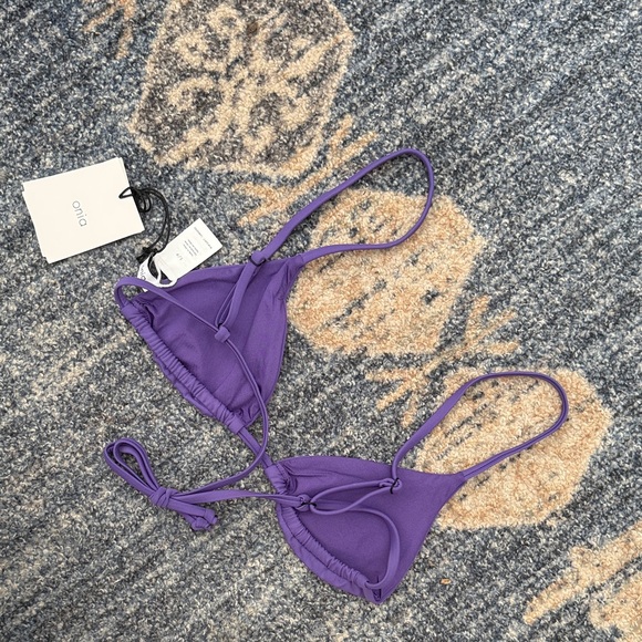 Onia Rhinestone Ultraviolet Alexa Bikini Top - Picture 3 of 4